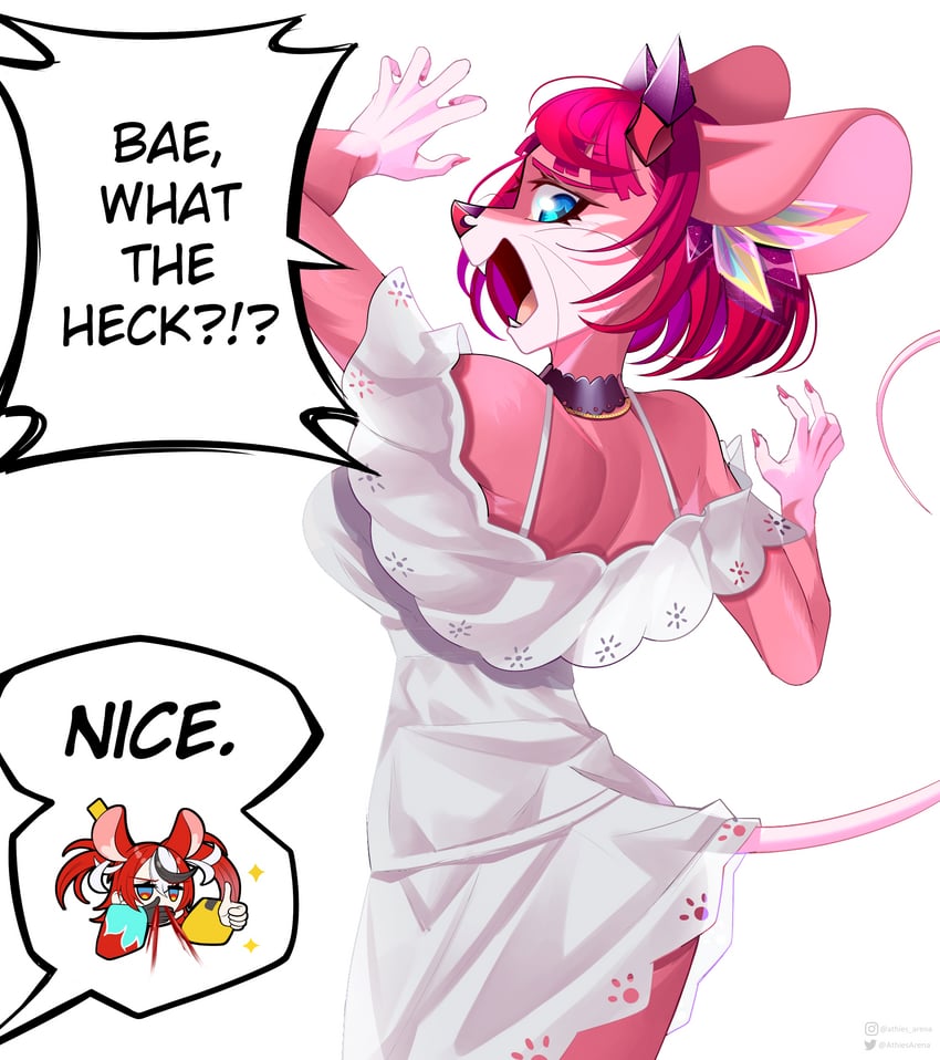 hakos baelz and irys (hololive and 1 more) drawn by athies
