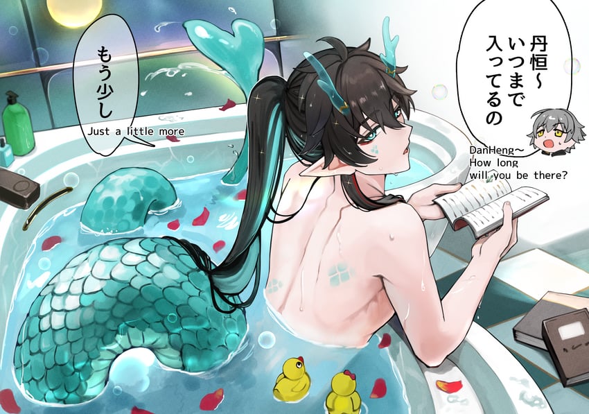 trailblazer, caelus, and dan heng (honkai and 1 more) drawn by shiraiyu327