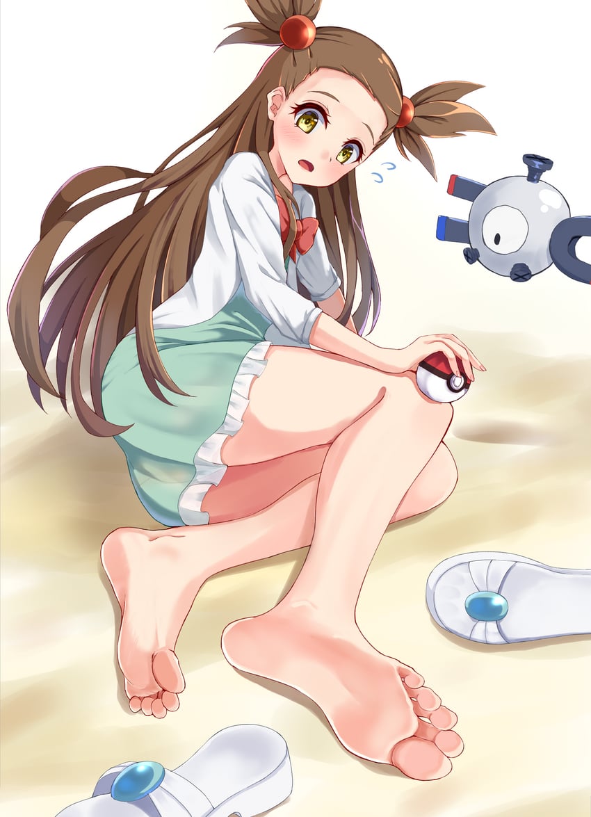 magnemite and jasmine (pokemon and 1 more) drawn by iberiko_(soinesitai)