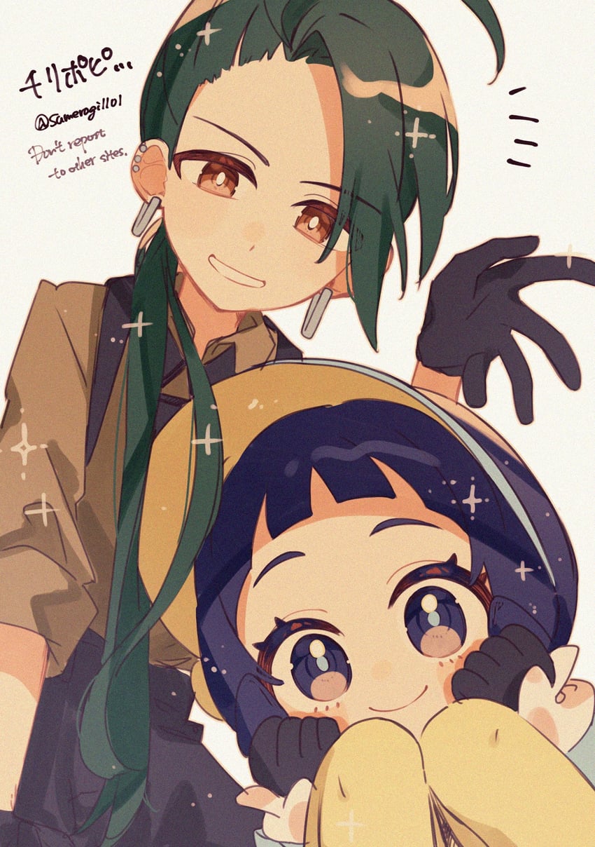 rika and poppy (pokemon and 1 more) drawn by sumeragi1101