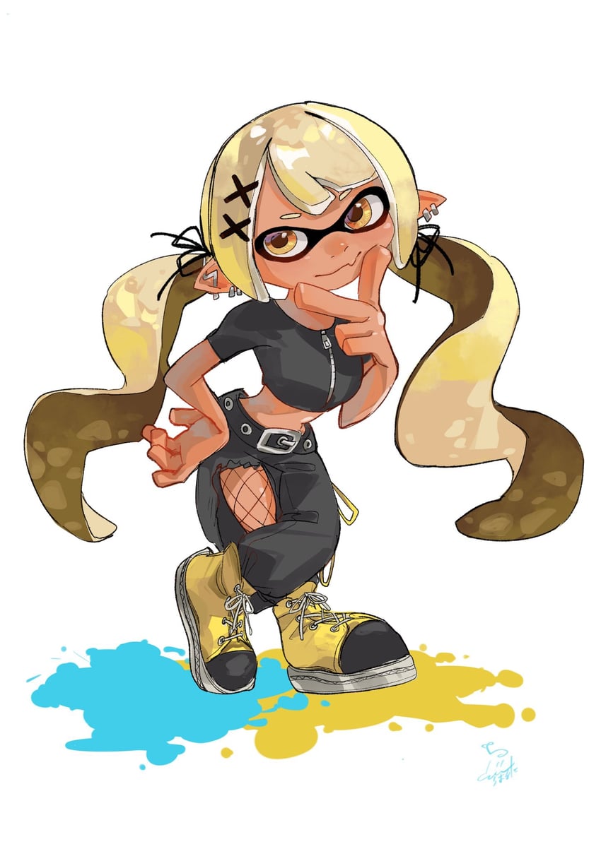 kaminari qpi (splatoon and 1 more) drawn by zoramaruta