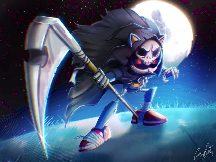 death, metal sonic, and grim reaper (sonic) drawn by lazy8unny