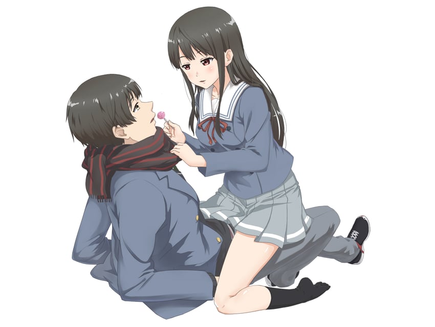 nase mitsuki and nase hiroomi (kyoukai no kanata) drawn by lujang