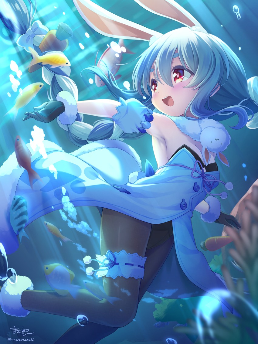 usada pekora and don-chan (hololive) drawn by magowasabi
