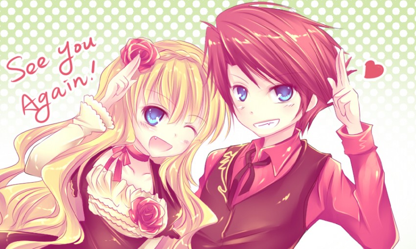 beatrice and ushiromiya battler (umineko no naku koro ni) drawn by murasakio