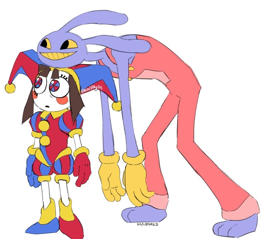 pomni and jax (the amazing digital circus) drawn by selyn