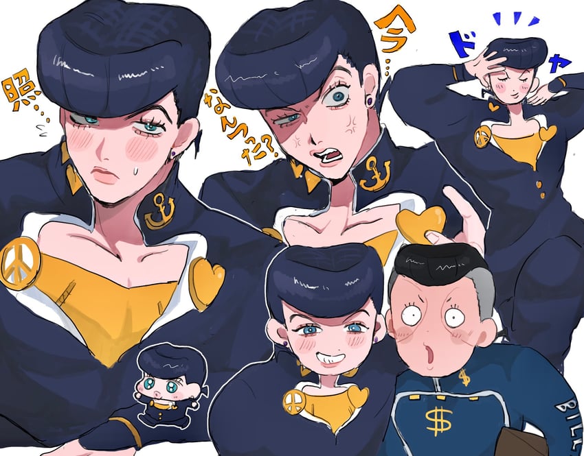 higashikata josuke and nijimura okuyasu (jojo no kimyou na bouken and 1 more) drawn by matubaru_chan