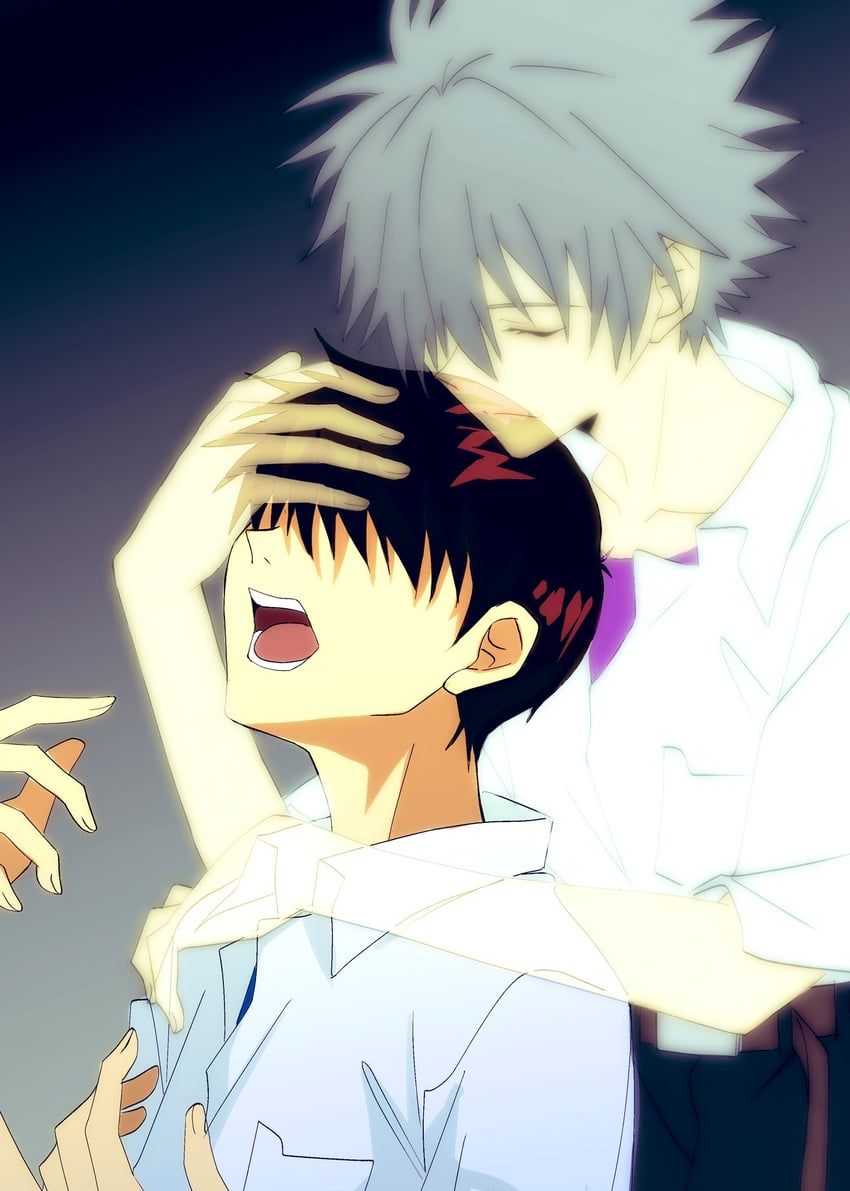 ikari shinji and nagisa kaworu (neon genesis evangelion) drawn by tousok
