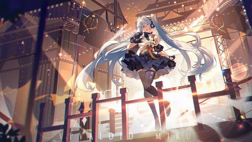 hatsune miku and polaris miku (vocaloid and 1 more) drawn by krao