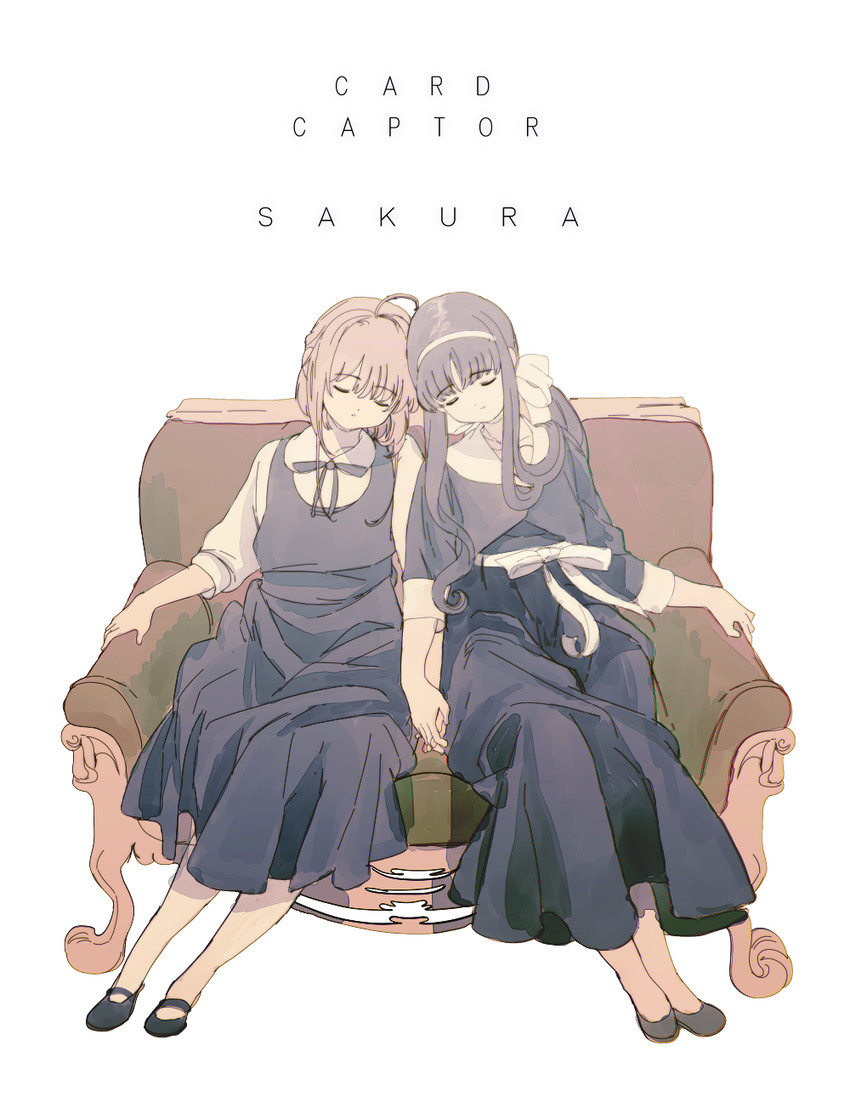 kinomoto sakura and daidouji tomoyo (cardcaptor sakura) drawn by edoya_inuhachi