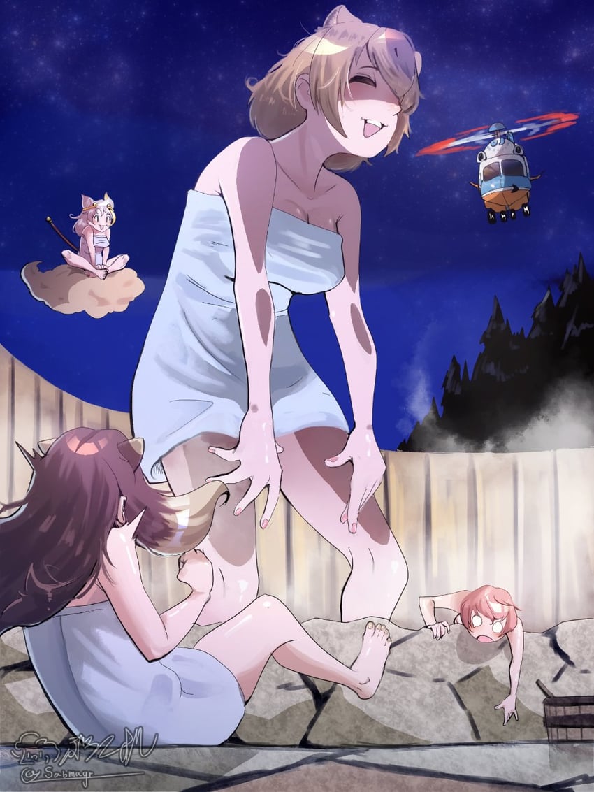 capybara, alpine marmot, son goku, and japanese macaque (kemono friends) drawn by riri_(dgra3272)