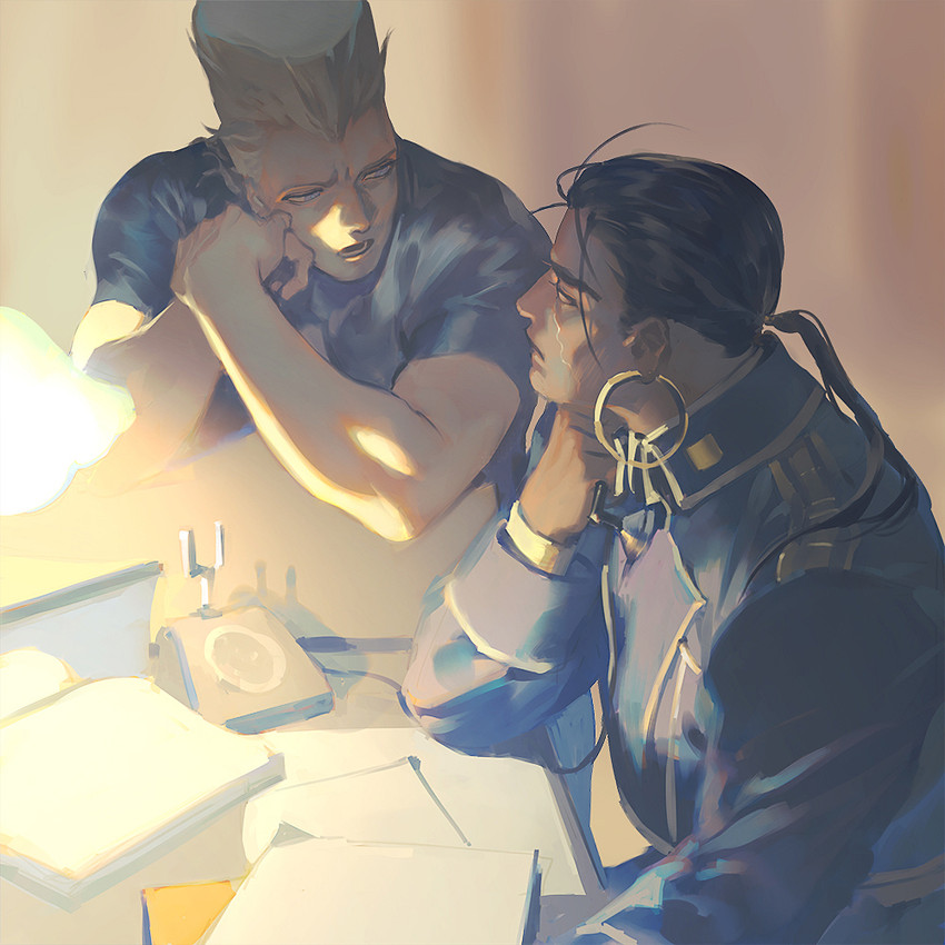 jean pierre polnareff and mohammed avdol (jojo no kimyou na bouken and 2 more) drawn by rei_(sanbonzakura)