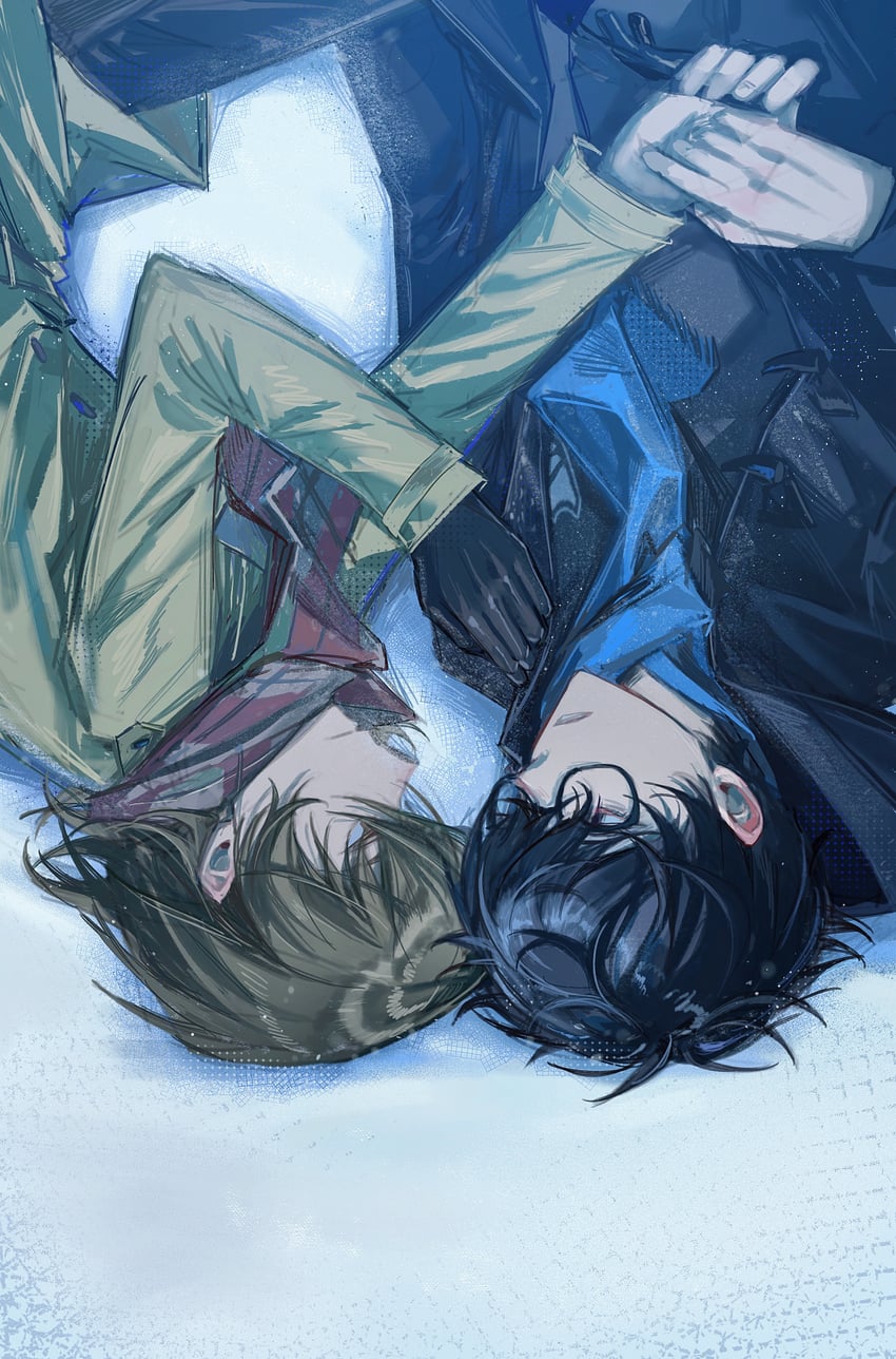 amamiya ren and akechi gorou (persona and 1 more) drawn by baobing