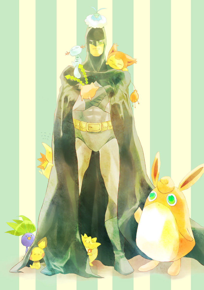 cyndaquil, pichu, batman, togepi, swablu, and 5 more (pokemon and 2 more) drawn by sonezaki