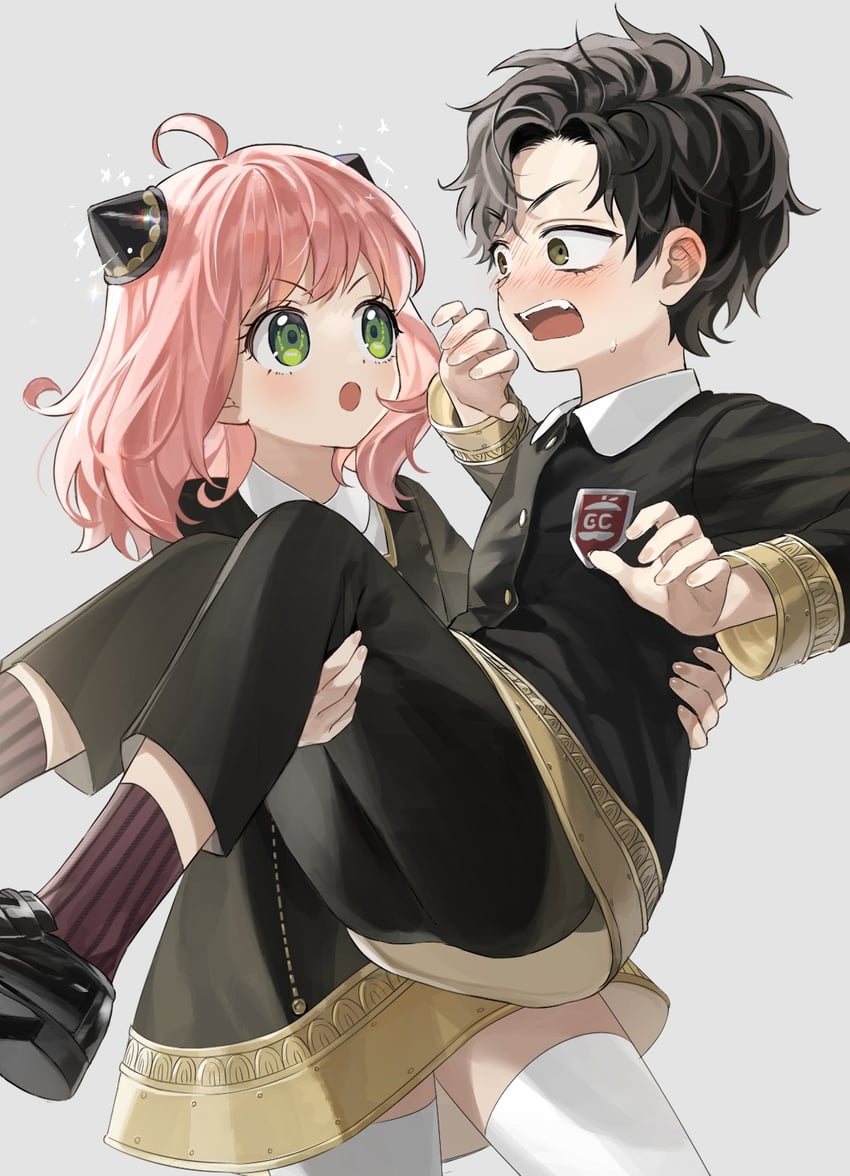 anya and damian desmond (spy x family) drawn by doomie1