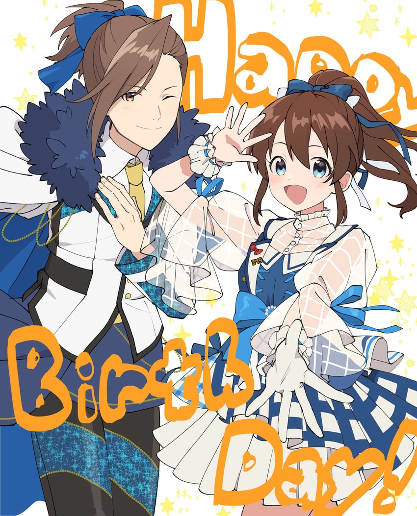 satake minako and watanabe minori (idolmaster and 3 more) drawn by sakuragi_mochi