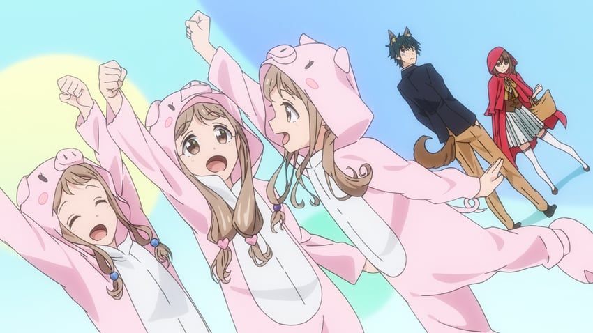 makabe masamune, hayase kinue, haruka, and asae (masamune-kun no revenge)