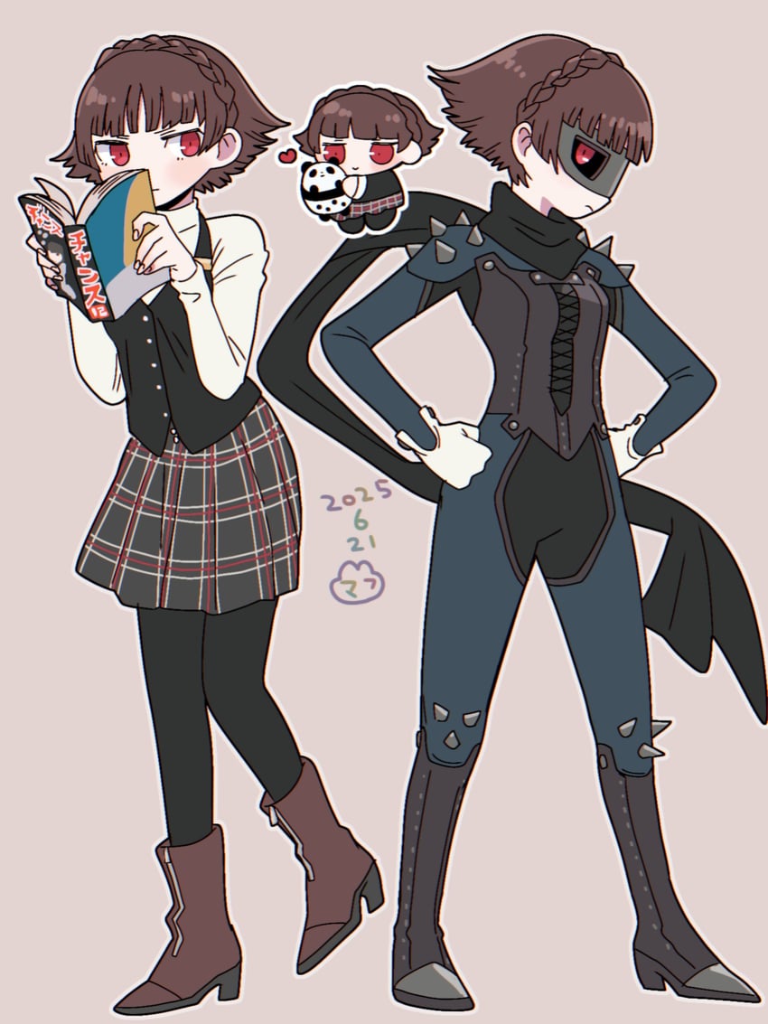 niijima makoto and queen (persona and 1 more) drawn by mufksin