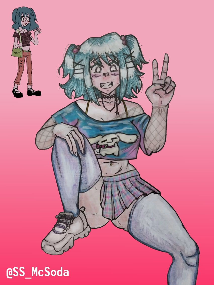 cinnamoroll and lacey (sanrio and 2 more) drawn by soundsweet_mcsoda
