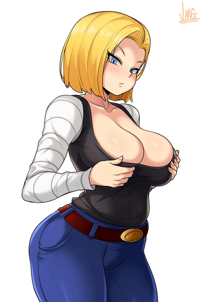 android 18 (dragon ball and 1 more) drawn by jmg