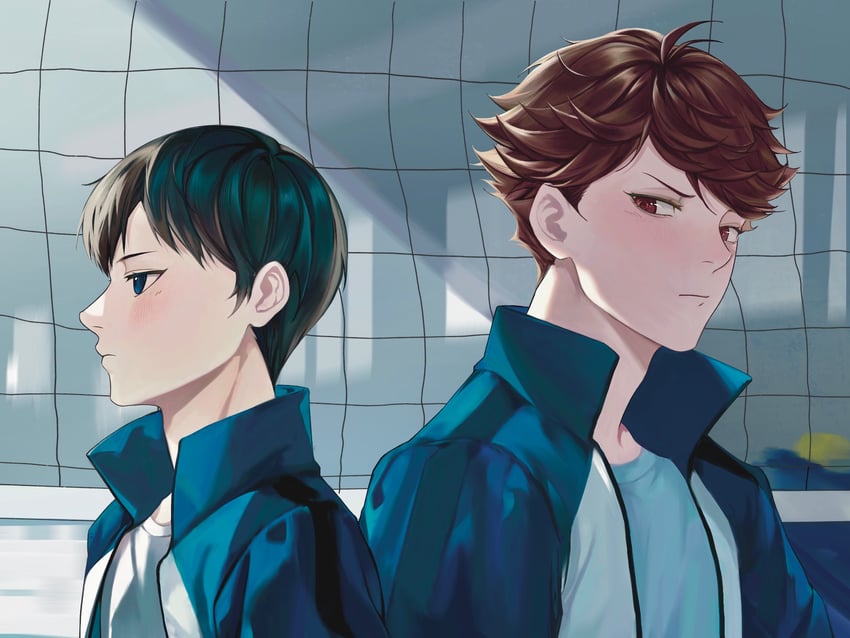 kageyama tobio and oikawa tooru (haikyuu!!) drawn by bbb52486717