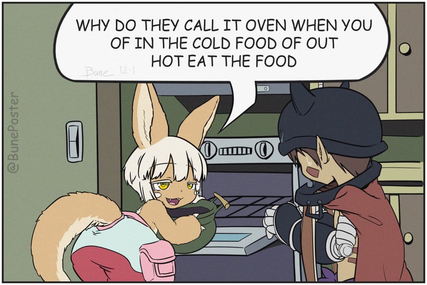 nanachi and reg (made in abyss and 1 more) drawn by bune_poster