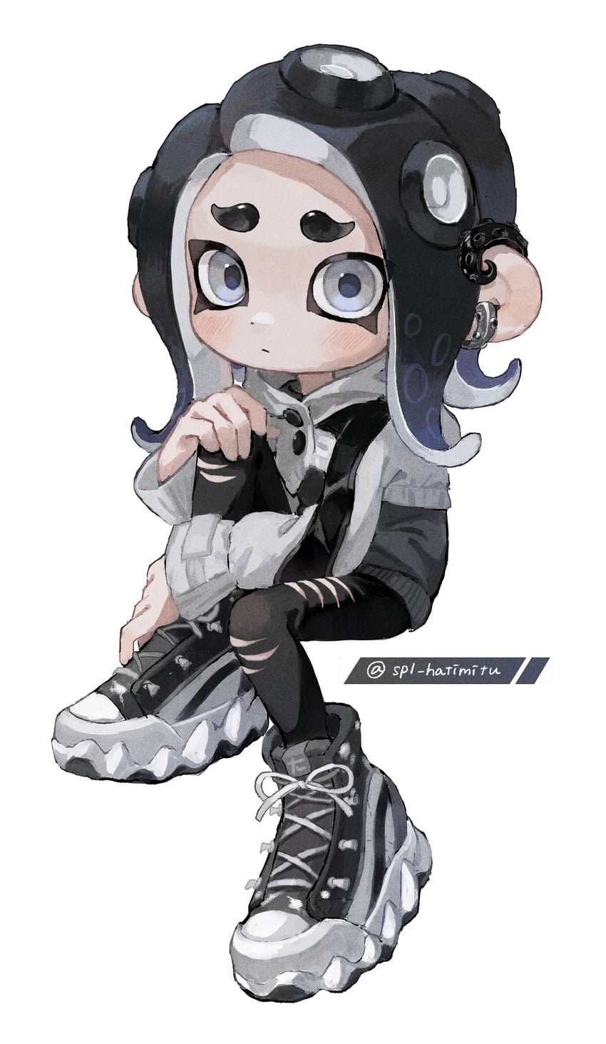 octoling player character and octoling girl (splatoon) drawn by myon_rio