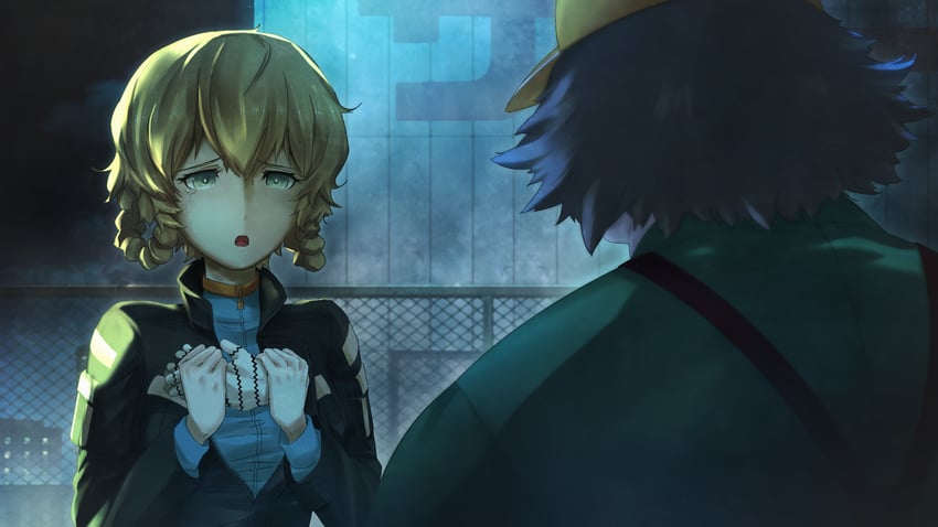 amane suzuha and hashida itaru (steins;gate and 1 more) drawn by huke