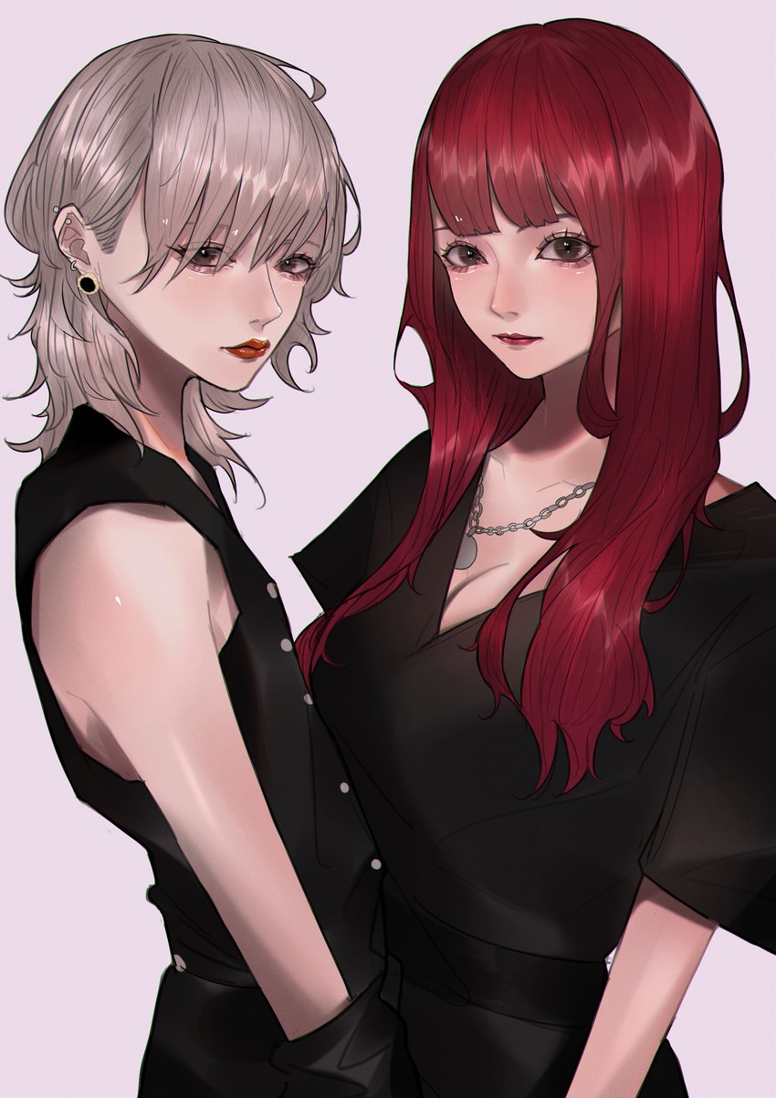 aizome karen and kashii katy (real life and 1 more) drawn by mano_aaa