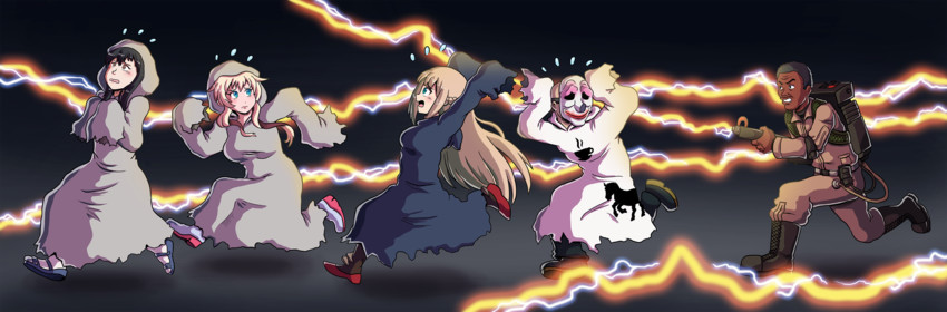 lexington, enterprise, iowa, winston zeddemore, and houston (kantai collection and 5 more) drawn by ian_dimas