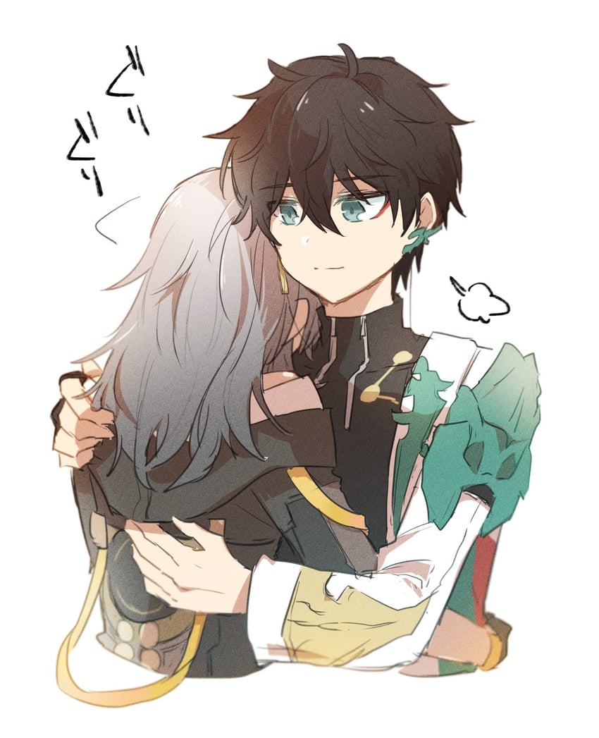 trailblazer, stelle, and dan heng (honkai and 1 more) drawn by haruo_(gn_11_)