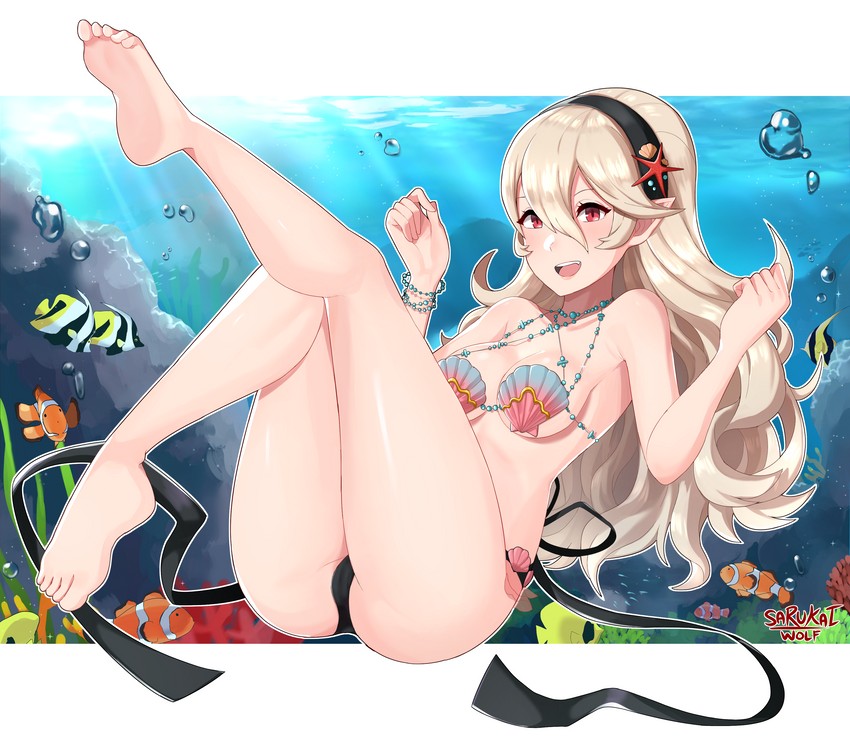 female corrin (fire emblem and 2 more) drawn by sarukaiwolf