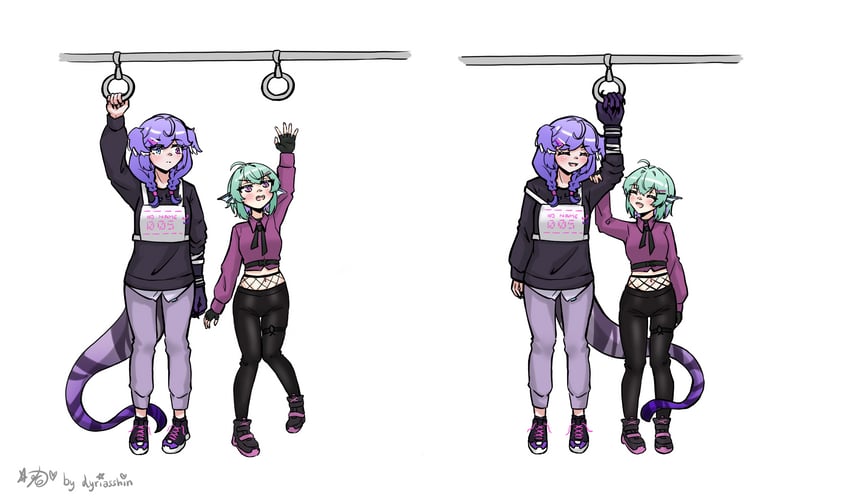 selen tatsuki and finana ryugu (nijisanji and 1 more) drawn by lyriasshin