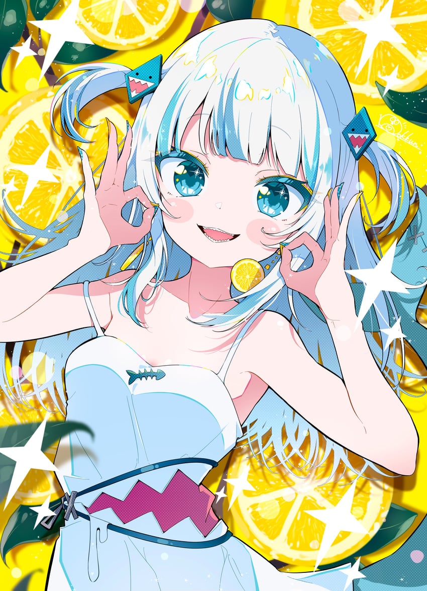 gawr gura (hololive and 1 more) drawn by ichijo_rei