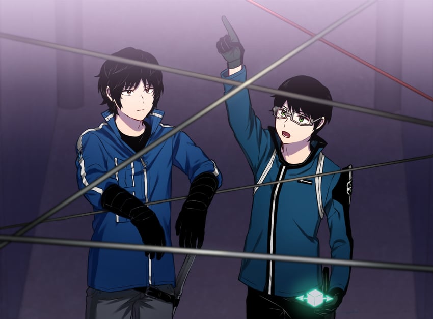 mikumo osamu and karasuma kyousuke (world trigger) drawn by futaba_08_cnmrl