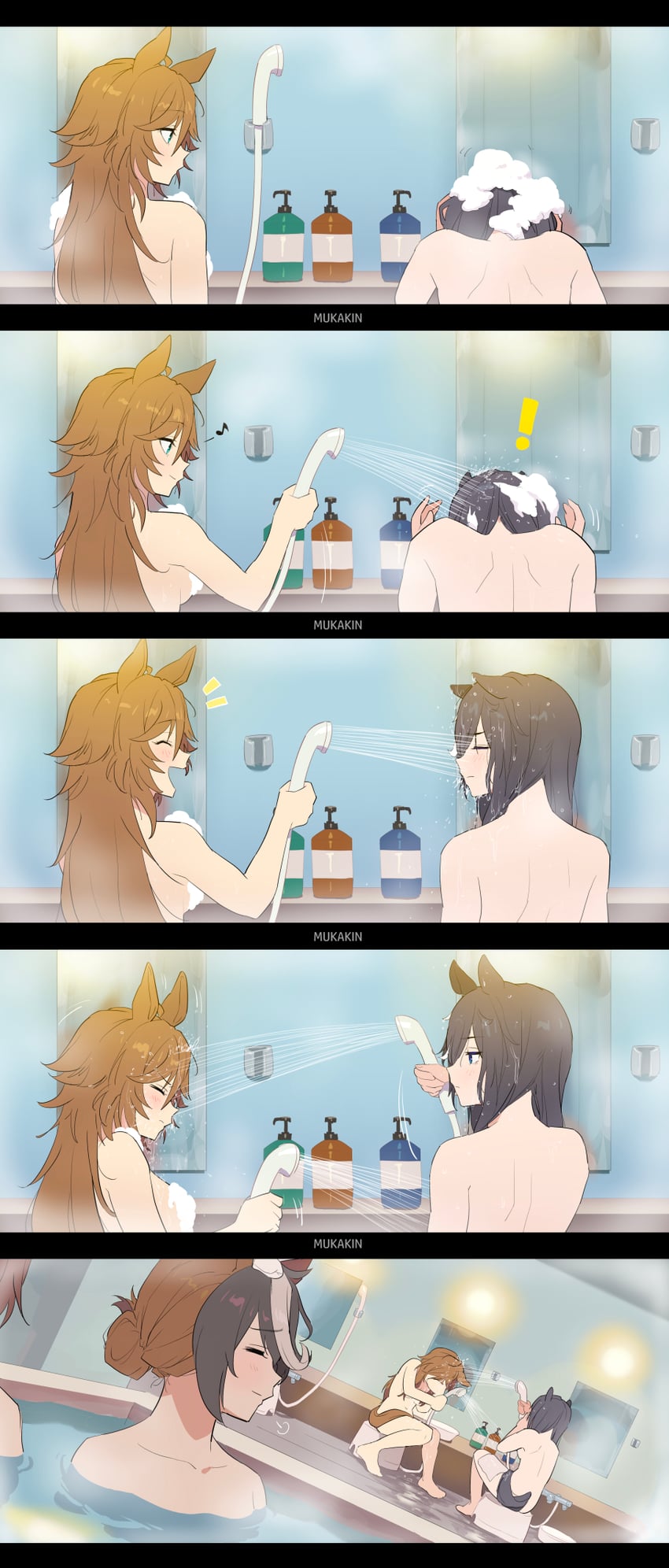symboli rudolf, mr. c.b., and katsuragi ace (umamusume) drawn by mukakin