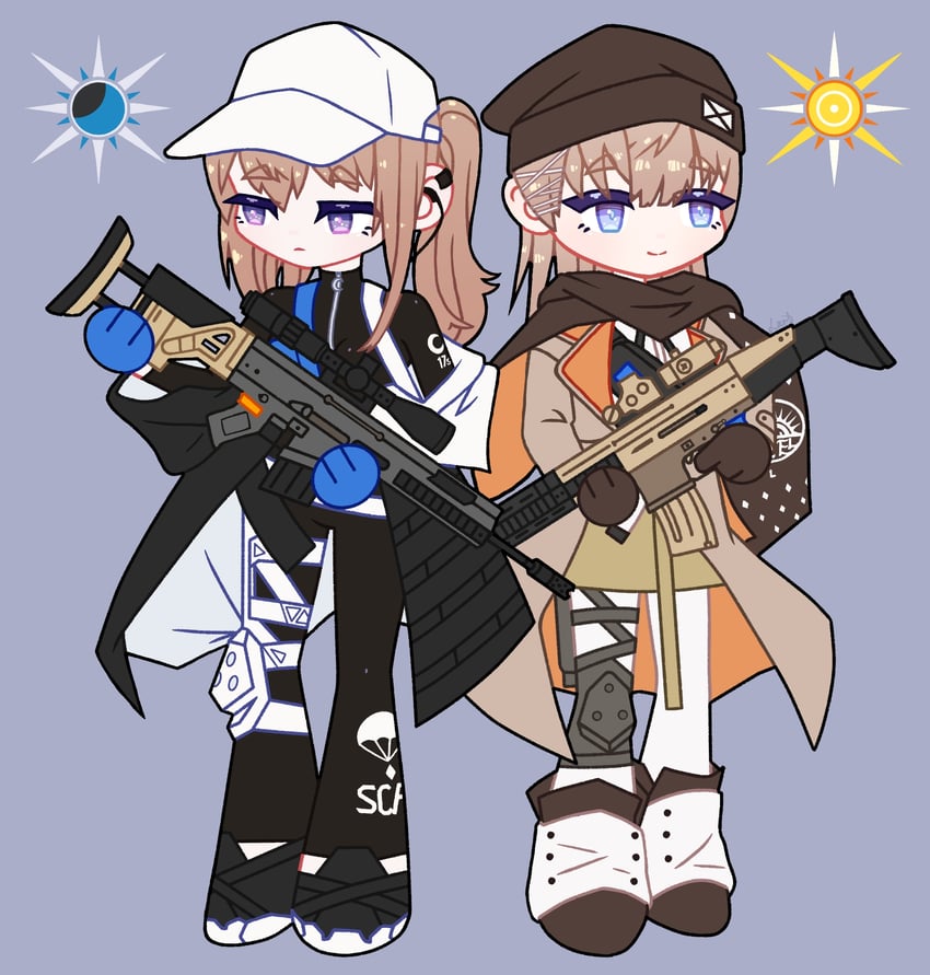 scar-h and scar-l (girls' frontline) drawn by lamarr_art
