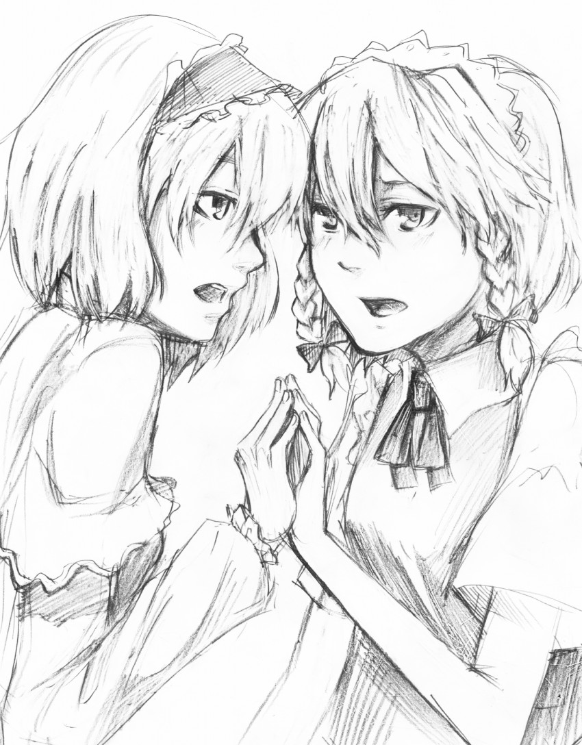 izayoi sakuya and alice margatroid (touhou) drawn by alive_turtle
