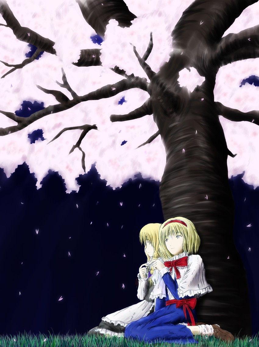 kirisame marisa and alice margatroid (touhou) drawn by higuchi_hasao