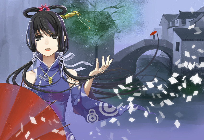 luo tianyi (vocaloid and 1 more) drawn by cross_akiha
