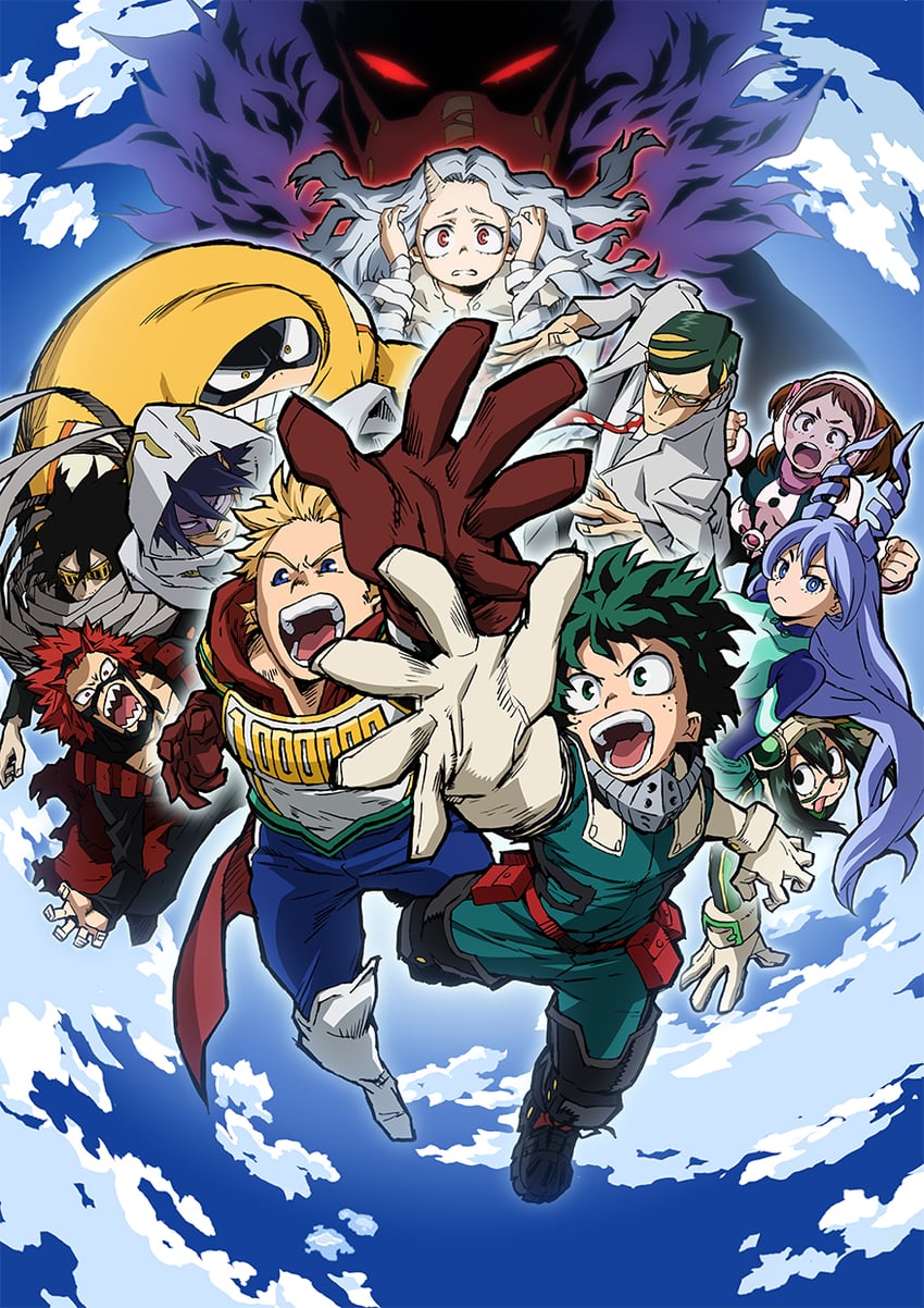 midoriya izuku, uraraka ochaco, asui tsuyu, hado nejire, kirishima eijiro, and 7 more (boku no hero academia) drawn by umakoshi_yoshihiko