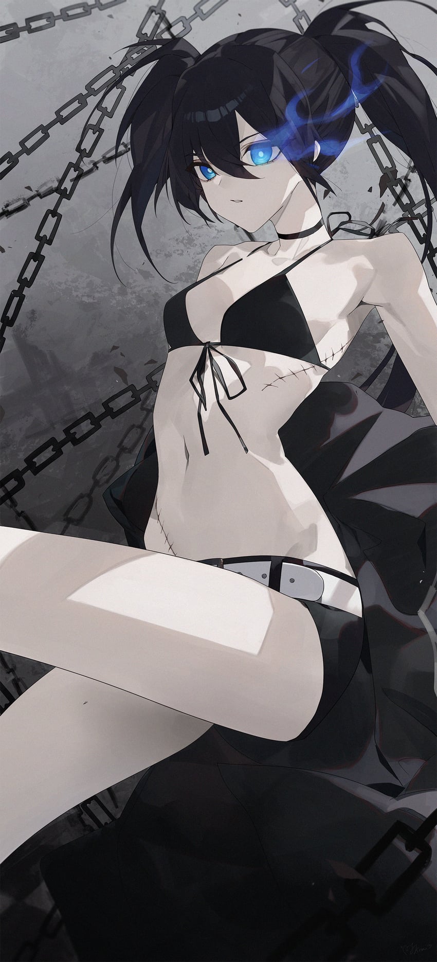 black rock shooter (black rock shooter) drawn by kaa-san