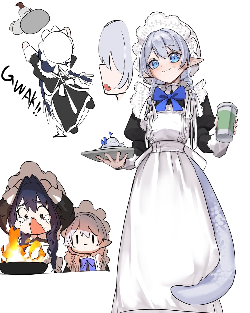 ouro kronii and boros (hololive and 1 more) drawn by koizumi_arata