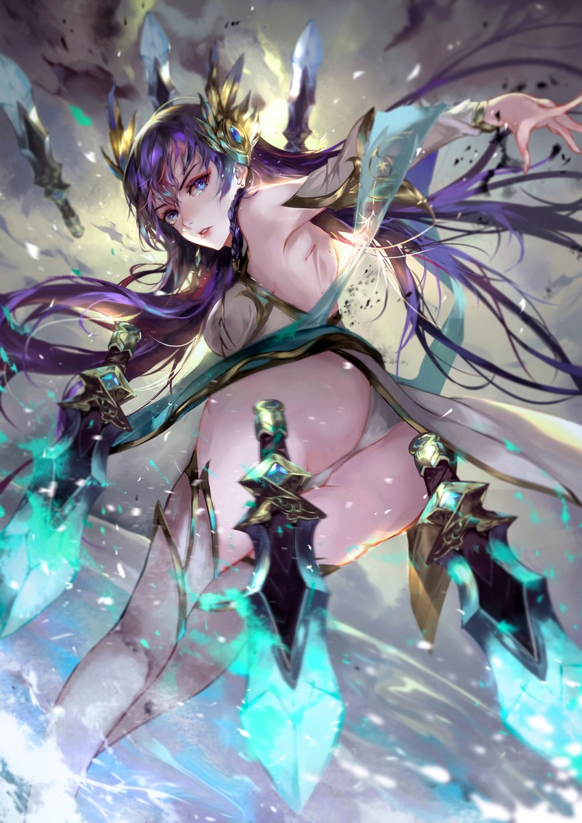 irelia and divine sword irelia (league of legends) drawn by vardan