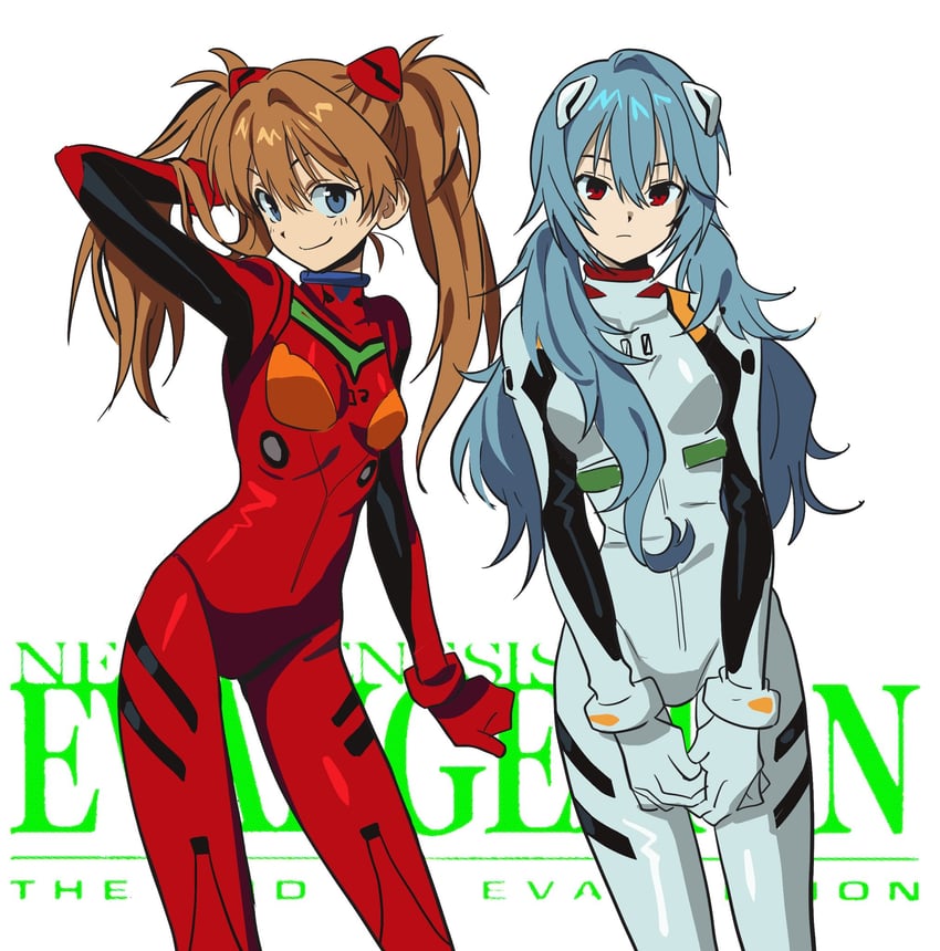 souryuu asuka langley and ayanami rei (neon genesis evangelion and 2 more) drawn by betti_(xx_betti)