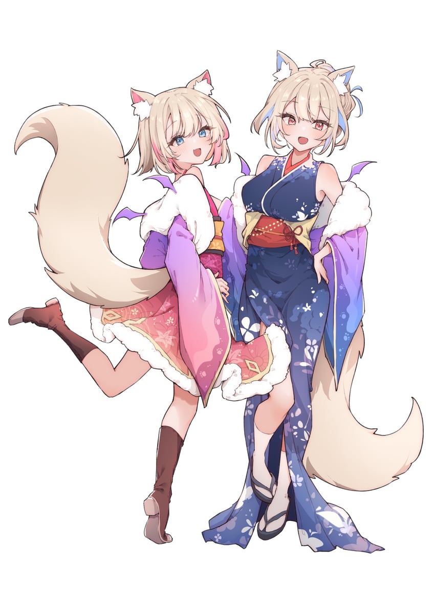 fuwawa abyssgard and mococo abyssgard (hololive and 1 more) drawn by airenif