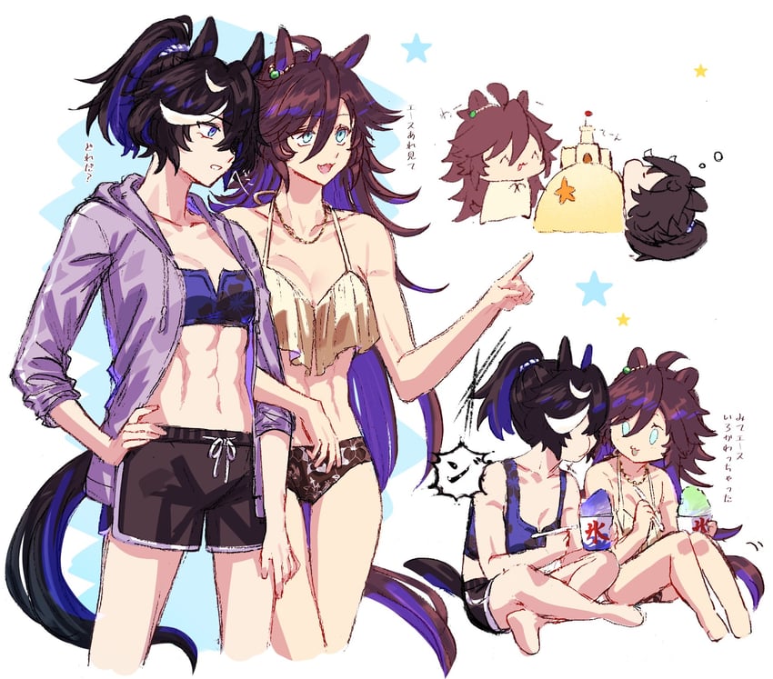 mr. c.b. and katsuragi ace (umamusume) drawn by jagaimobeniko