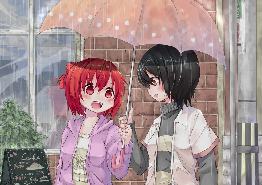 akaza akari and funami yui (yuruyuri) drawn by oge_(ogeogeoge)