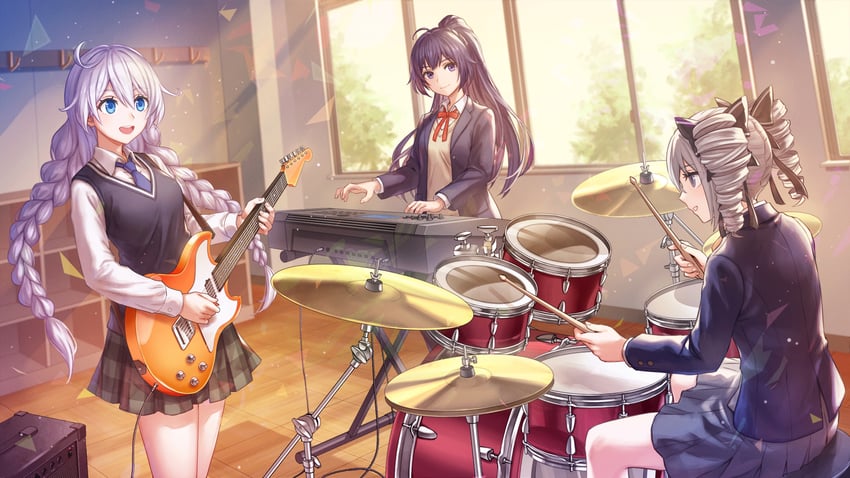 kiana kaslana, raiden mei, and bronya zaychik (honkai and 1 more) drawn by anbe_yoshirou