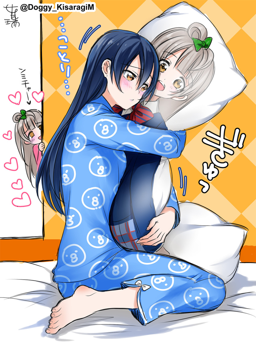 sonoda umi and minami kotori (love live! and 1 more) drawn by kisaragi_mizu